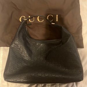 Gucci Guccisima large black hobo